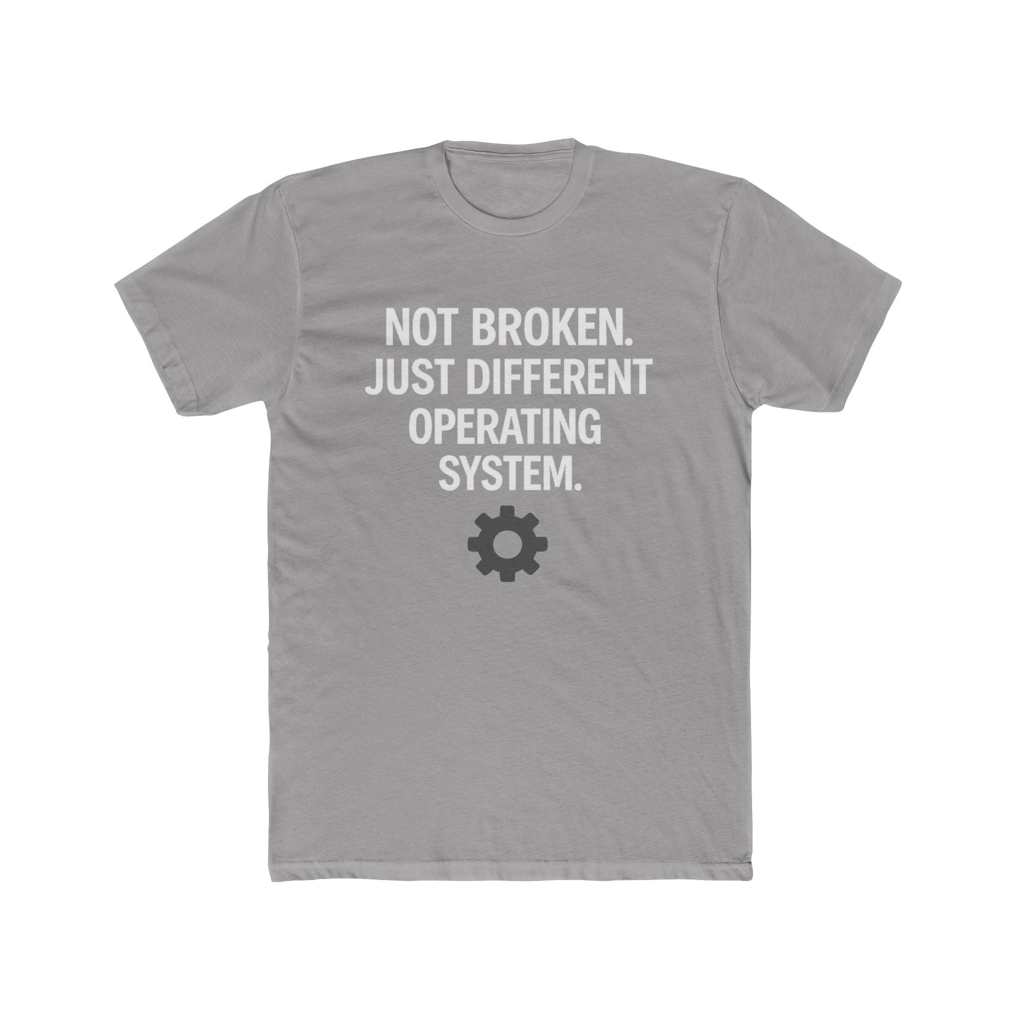 Autism Awareness Tee — "Not Broken, Just Different Operating System" Graphic Shirt