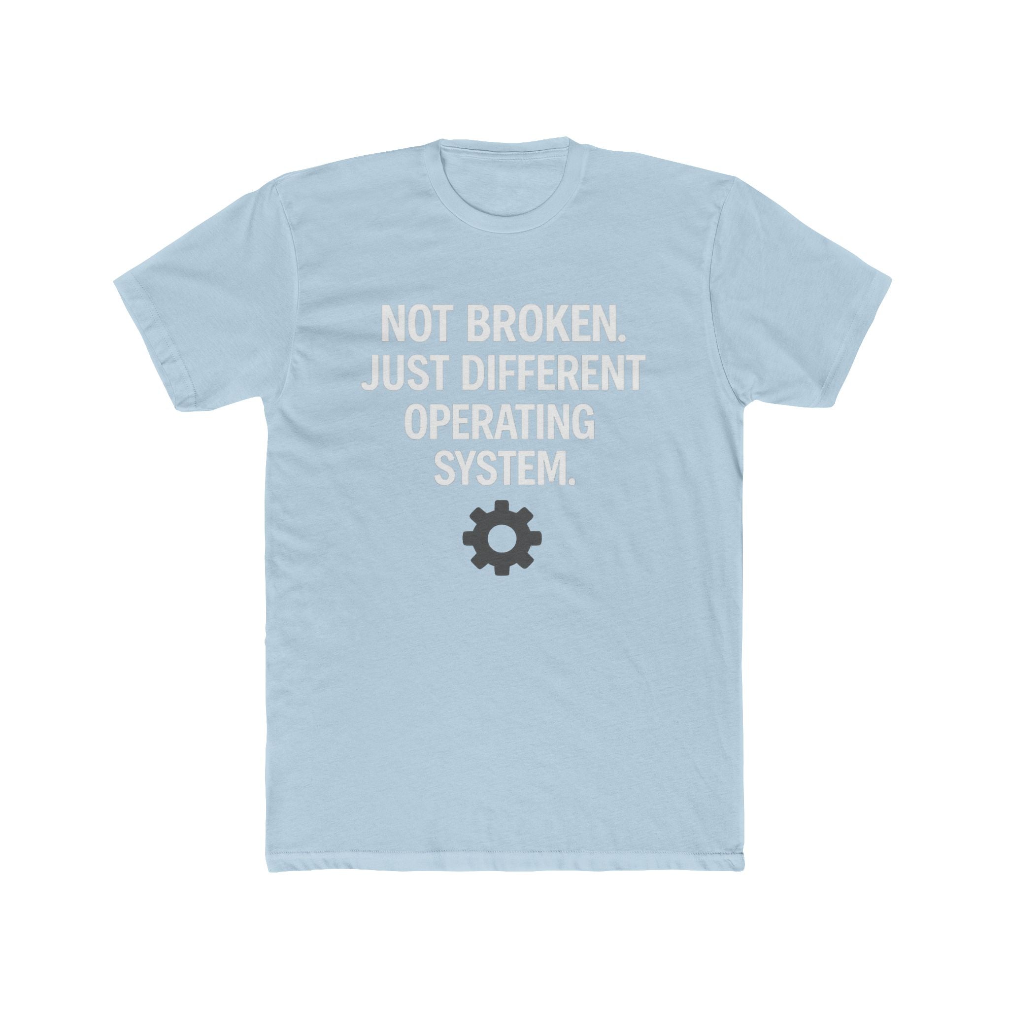 Autism Awareness Tee — "Not Broken, Just Different Operating System" Graphic Shirt