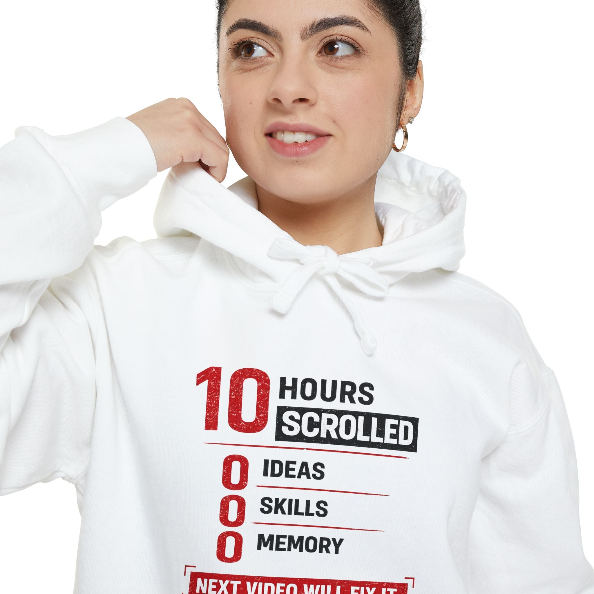10 Hours Scrolled Garment-Dyed Hoodie