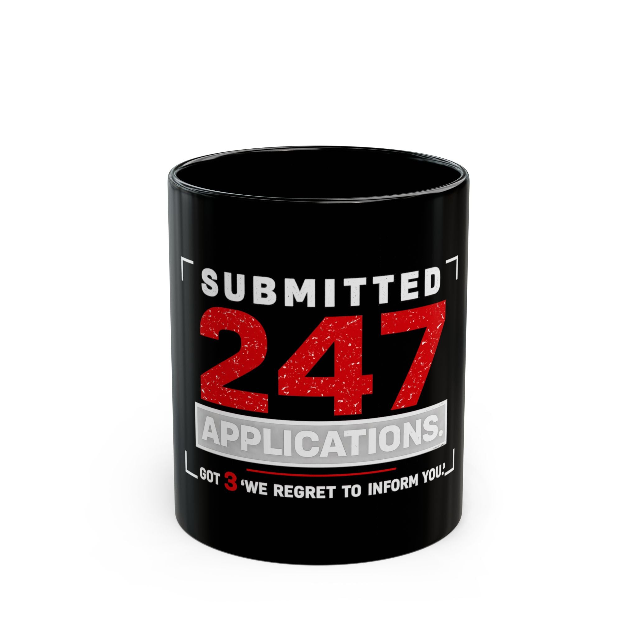 247 Applications Black Coffee Mug