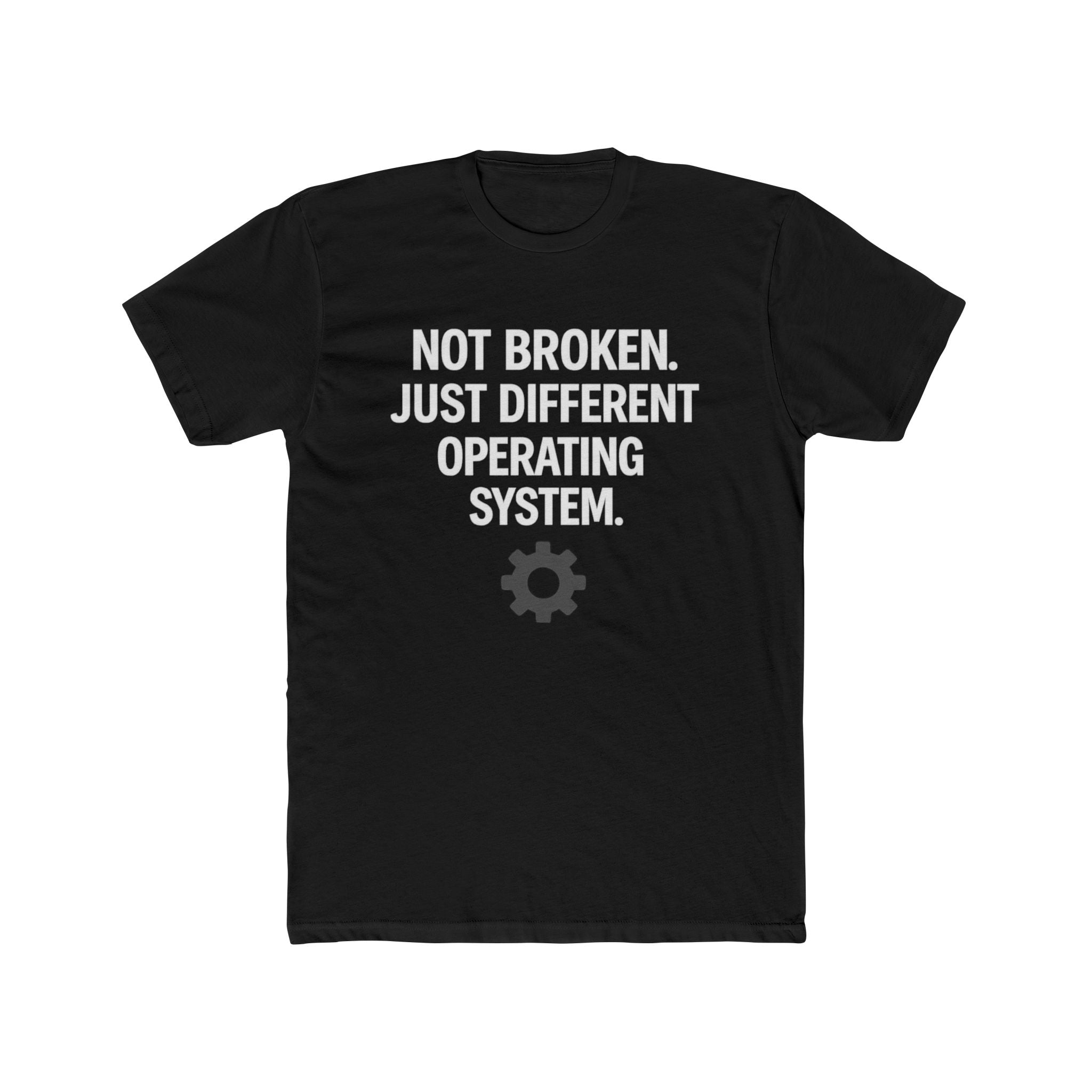 Autism Awareness Tee — "Not Broken, Just Different Operating System" Graphic Shirt