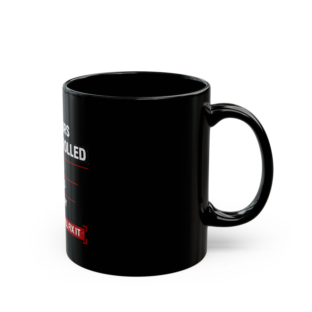 10 Hours Scrolled Black Coffee Mug